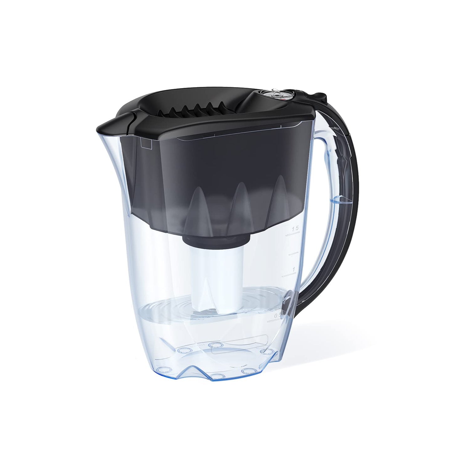 Twinkliss 7-Cup Water Filtration Pitcher - Black, Includes 1 x B15 Filter