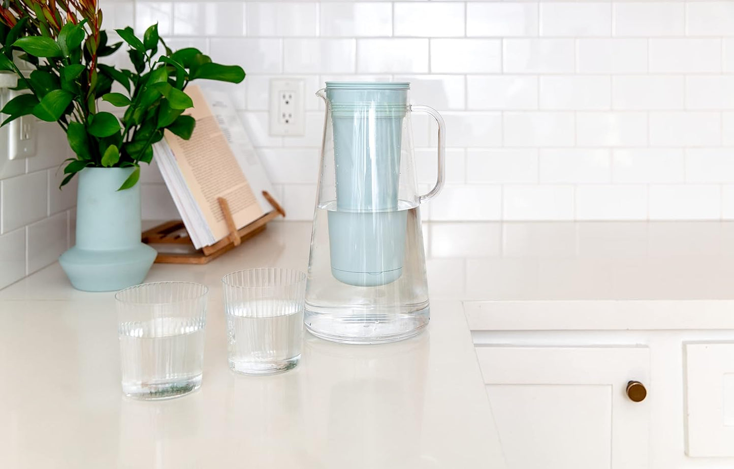 Twinkliss Water Filtration Pitcher - 7-Cup, Seafoam, BPA-Free