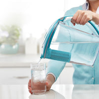 Twinkliss Filter as You Pour 10-Cup Blue Plastic Water Filter Pitcher